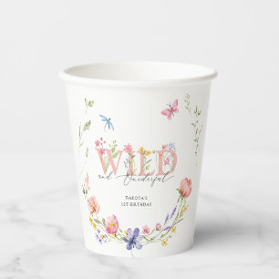 Wildflower Wild & Onederful 1st Birthday Paper Cups