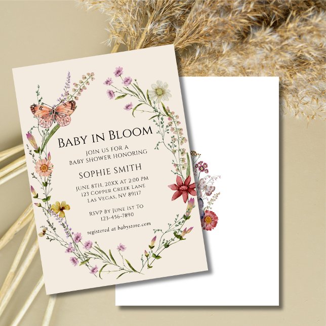 Wildflower Wishes A Baby Shower In Bloom Invitation (Creator Uploaded)
