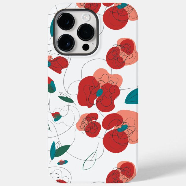 Wildflower Wonderland | Stylized Flowers pattern Case-Mate iPhone Case (Back)