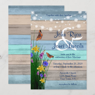 Wildflower Wood Wedding Design Invitation