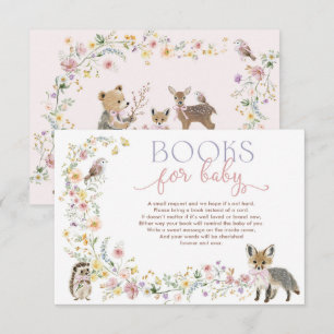 Wildflower Woodland Animals Books for Baby Girl Enclosure Card
