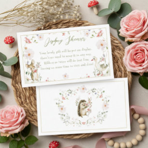 Wildflower Woodland Baby Animals Display Shower Enclosure Card