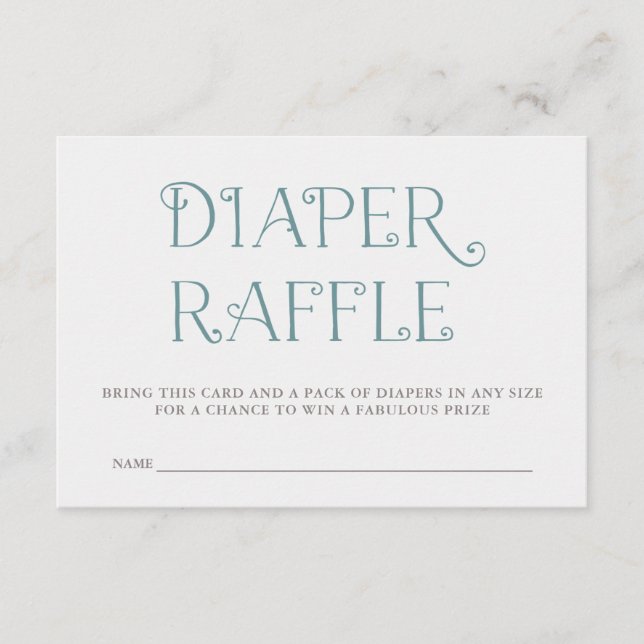 Wildflower Wreath | Baby Shower Diaper Raffle Enclosure Card (Front)