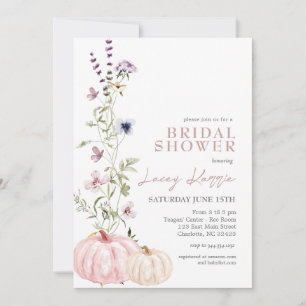 WildflowerBridal Shower invitation, Pumpkin Invitation