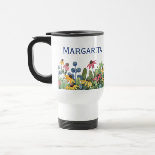 Wildflowers 15oz White or Stainless Steel Travel Mug