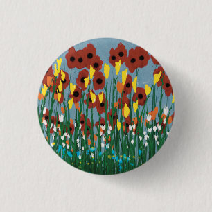 Wildflowers 1 Inch Round Button