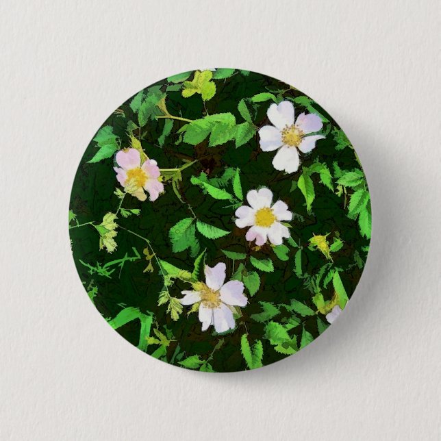 WILDFLOWERS 2 INCH ROUND BUTTON (Front)