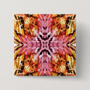 WILDFLOWERS 2 INCH SQUARE BUTTON