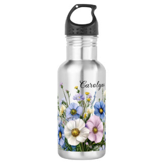 Wildflowers & Add your name  532 Ml Water Bottle