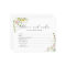 Wildflowers advice and wishes bridal shower card