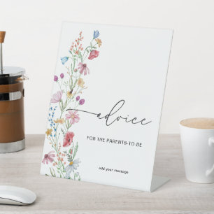 Wildflowers Advice Pedestal Sign