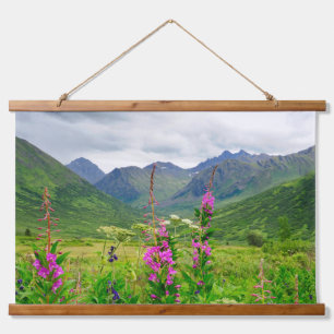 Wildflowers Alaskan Valley Hanging Tapestry