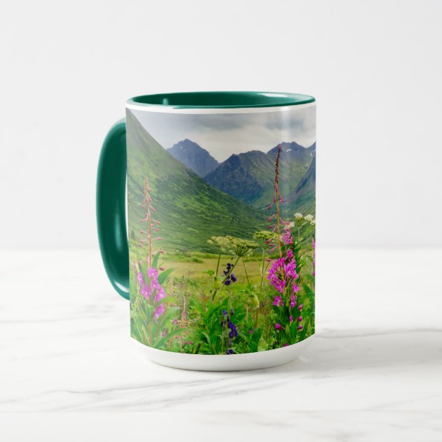 Wildflowers Alaskan Valley Mug (Front Left)