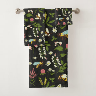 Wildflowers and Bees Bath Towel Set