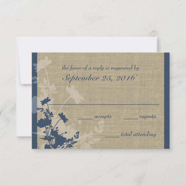 Wildflowers and Burlap Wedding Response (Front)