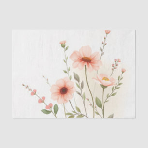 Wildflowers and Gentle Leaf Accents Tissue Paper