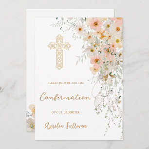 Wildflowers and Greenery Confirmation Invitation