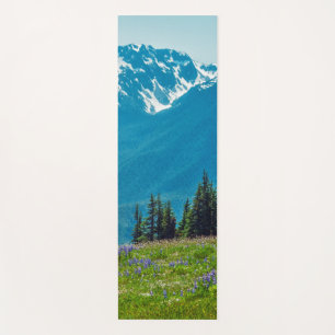 Wildflowers and Mountains Yoga Mat