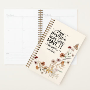 Wildflowers And Positive Quote Planner