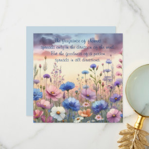 Wildflowers at Dusk & Quote Thank You Card