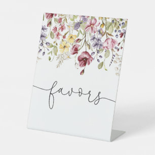Wildflowers Baby In Bloom Baby Shower Favours Pedestal Sign