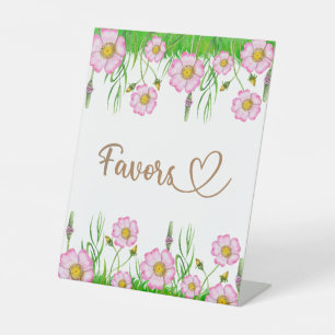 Wildflowers baby in bloom baby shower game pedestal sign