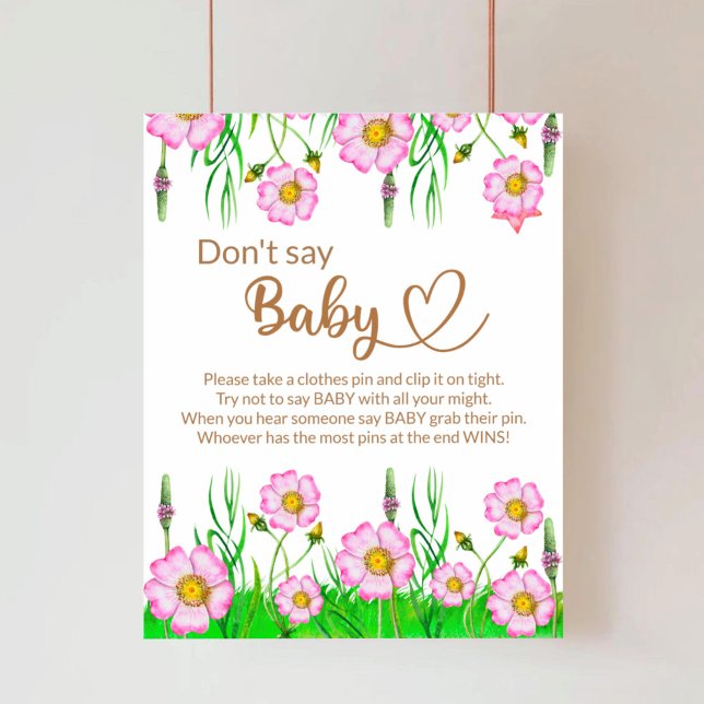 Wildflowers baby in bloom baby shower game  poster (Creator Uploaded)