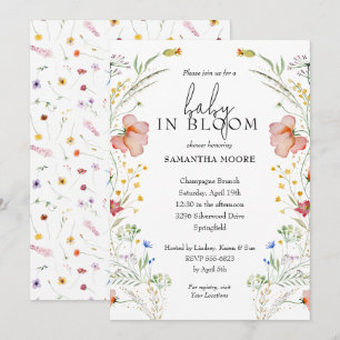 Wildflowers Baby in Bloom Shower Invitation
