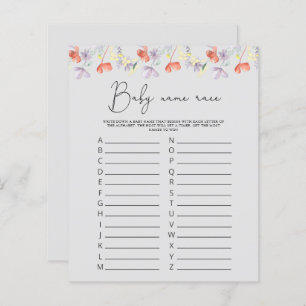 Wildflowers Baby name race game
