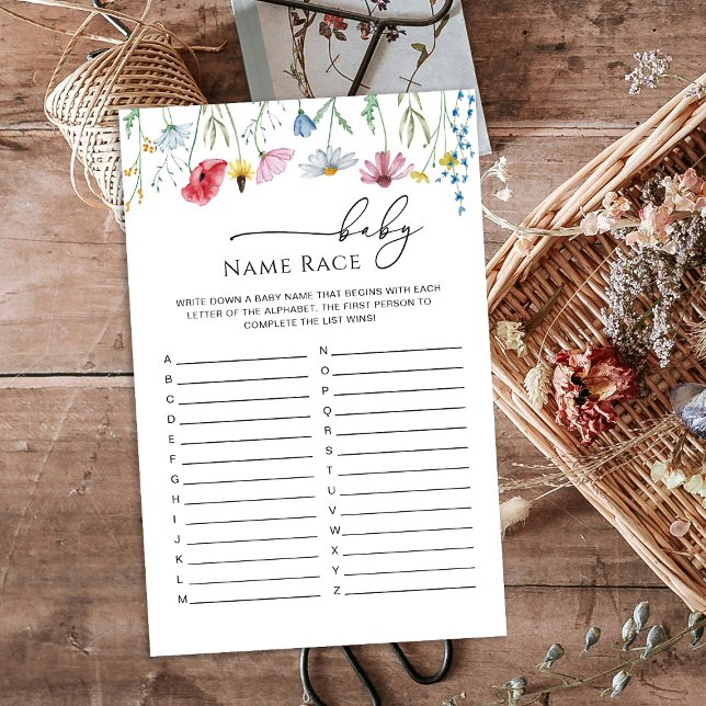 Wildflowers Baby Name Race game (Creator Uploaded)