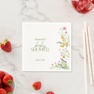 Wildflowers Baby Shower custom  Napkins