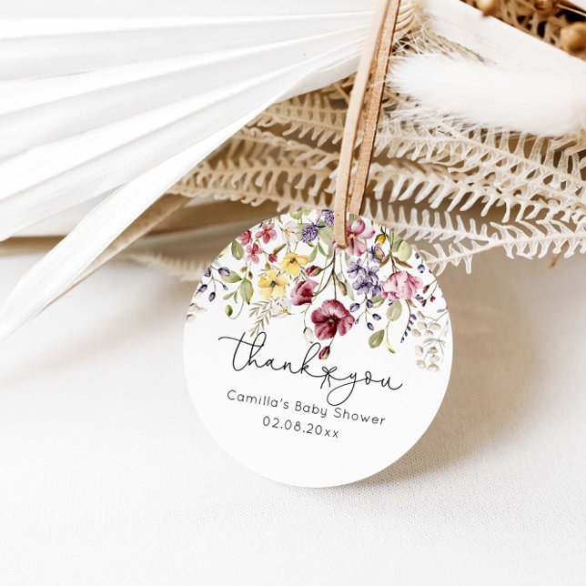 Wildflowers Baby Shower Favour Tags (Creator Uploaded)