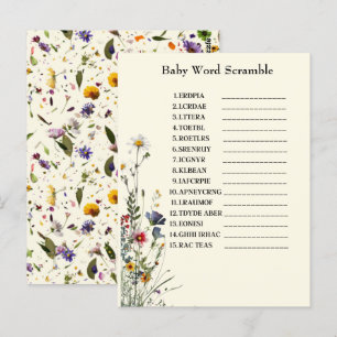  Wildflowers Baby Shower Game  Postcard