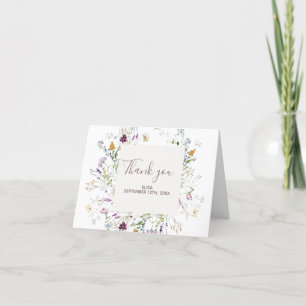 Wildflowers Baby Shower Thank You card