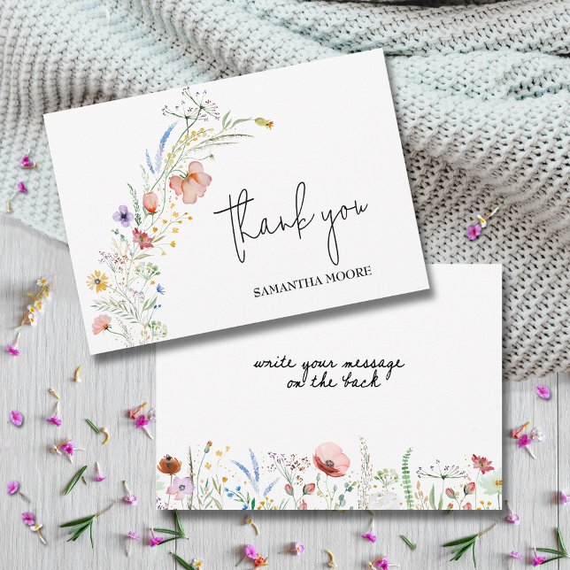 Wildflowers Baby Shower Thank You Card (Creator Uploaded)
