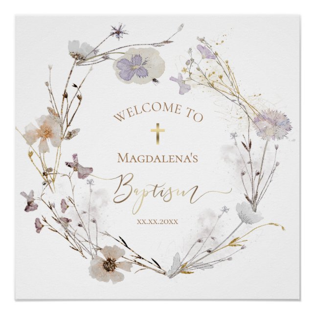 wildflowers Baptism sign (Front)