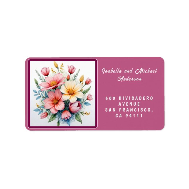 Wildflowers Beautiful Trendy Luxury Collection Label (Front)