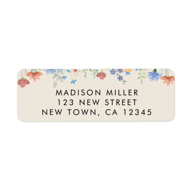Wildflowers Beige Return Address (Front)
