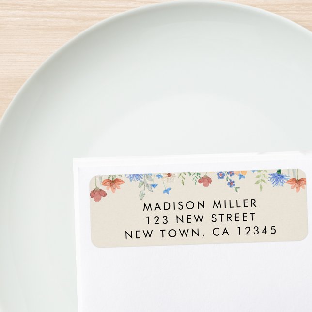 Wildflowers Beige Return Address (Creator Uploaded)