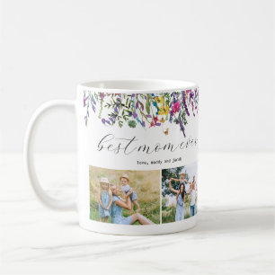 Wildflowers Best Mom Ever Four Photo Coffee Mug