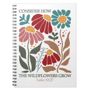 Wildflowers Bible Verse  Notebook