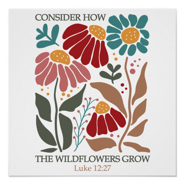 Wildflowers Bible Verse  Poster (Front)