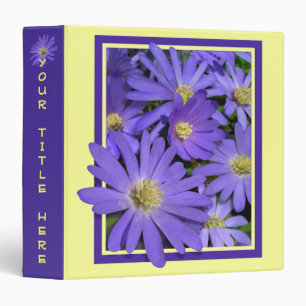 Wildflowers Binder Book Custom Daisy Recipe Book