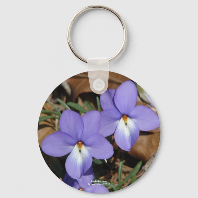 WildFlowers Birds-Foot Violet III Gifts & Apparel Keychain (Front)