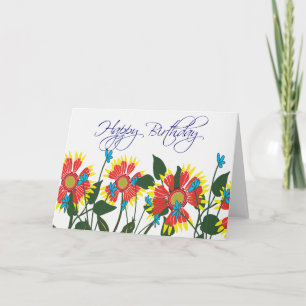 Wildflowers Birthday Card