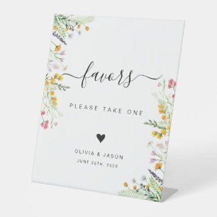 Wildflowers Birthday Favours Sign
