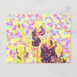 wildflowers blooming postcard