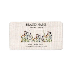 Wildflowers Boho Colour Product Label 