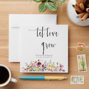 Wildflowers Boho Let Love Grow Gift Seed Packet Envelope