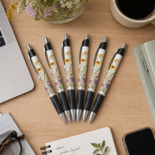 Wildflowers Botanical Floral Sunflower Office  Pen